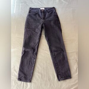 Black free people high waisted ankle jeans